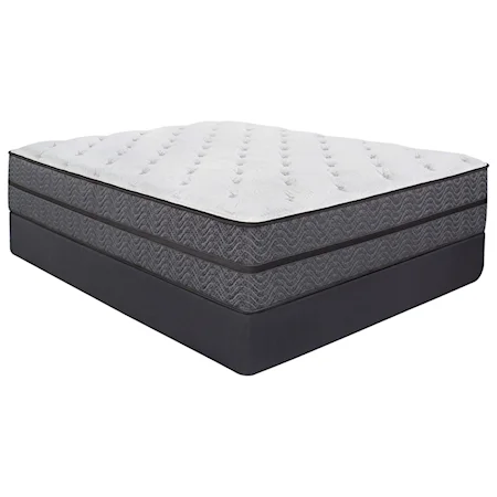 Full 14 3/4" Luxury Firm Pocketed Coil Mattress and 5" Low Profile Foundation